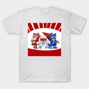 samurai pizza cats ecopop art in japan style T-Shirt